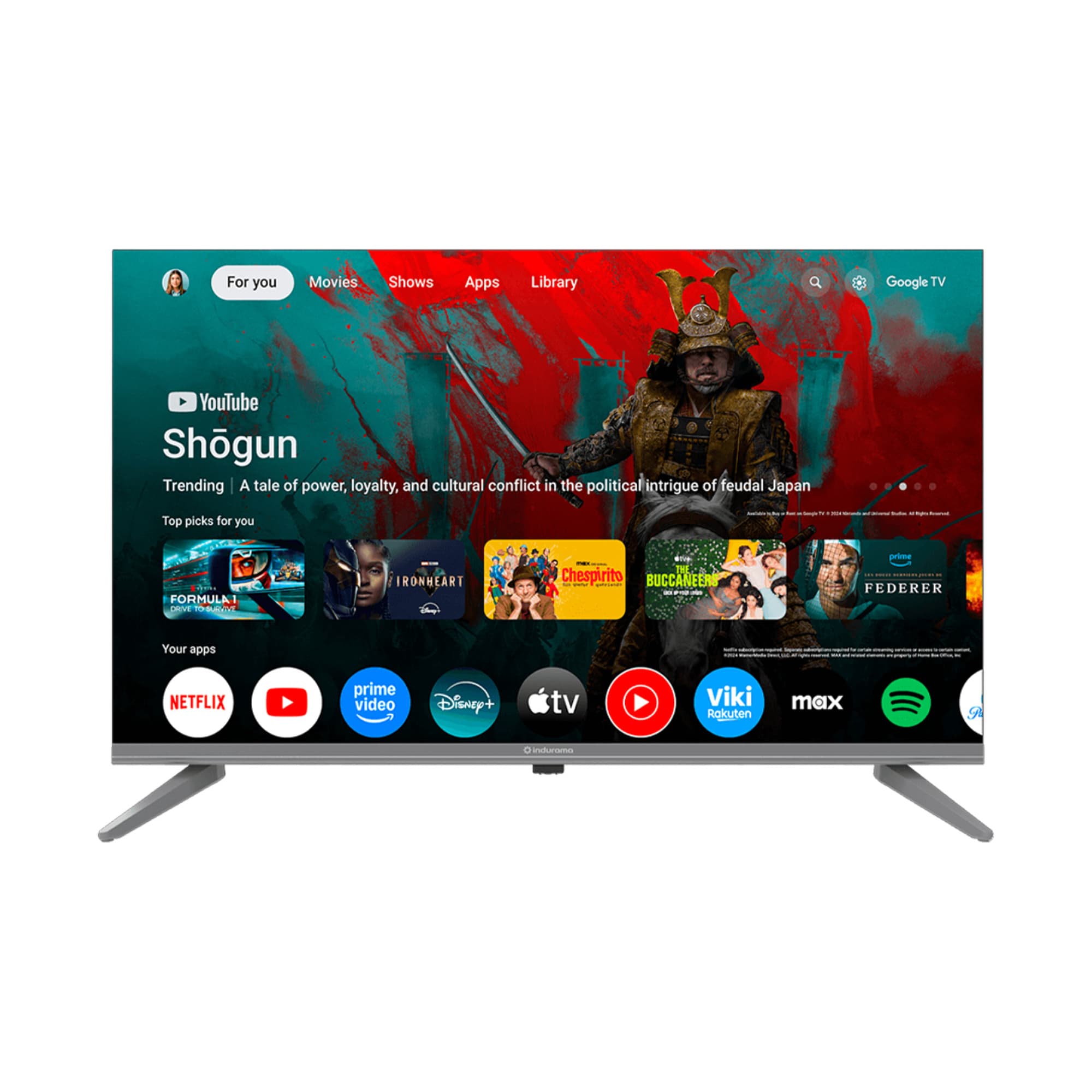 Televisor Indurama 50" LED 4K UHD Smart - Google TV 5.0